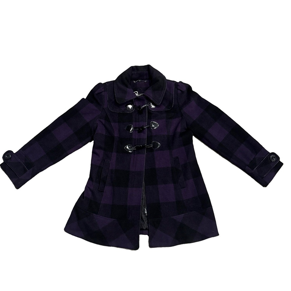 Guess Wool Blend Toggle Jacket Women's Medium Purple Great Shape RN 54163